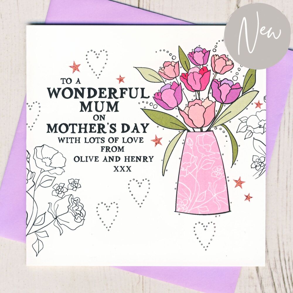 <!-- 064 -->Personalised Wonderful... Mother's Day Card
