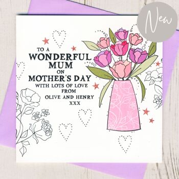 Personalised Wonderful... Mother's Day Card