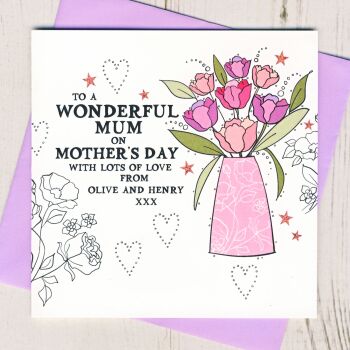Personalised Wonderful... Mother's Day Card