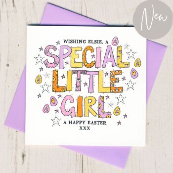 Personalised Special Little Girl Easter Card