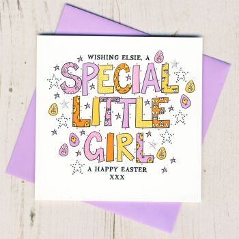 Personalised Special Little Girl Easter Card