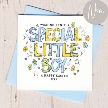Personalised Special Little Boy Easter Card