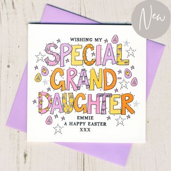 Personalised Special Granddaughter Easter Card