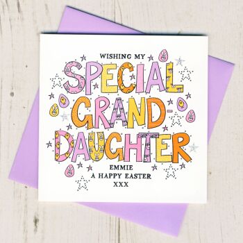 Personalised Special Granddaughter Easter Card