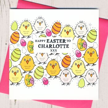 Personalised Easter Chicks Card