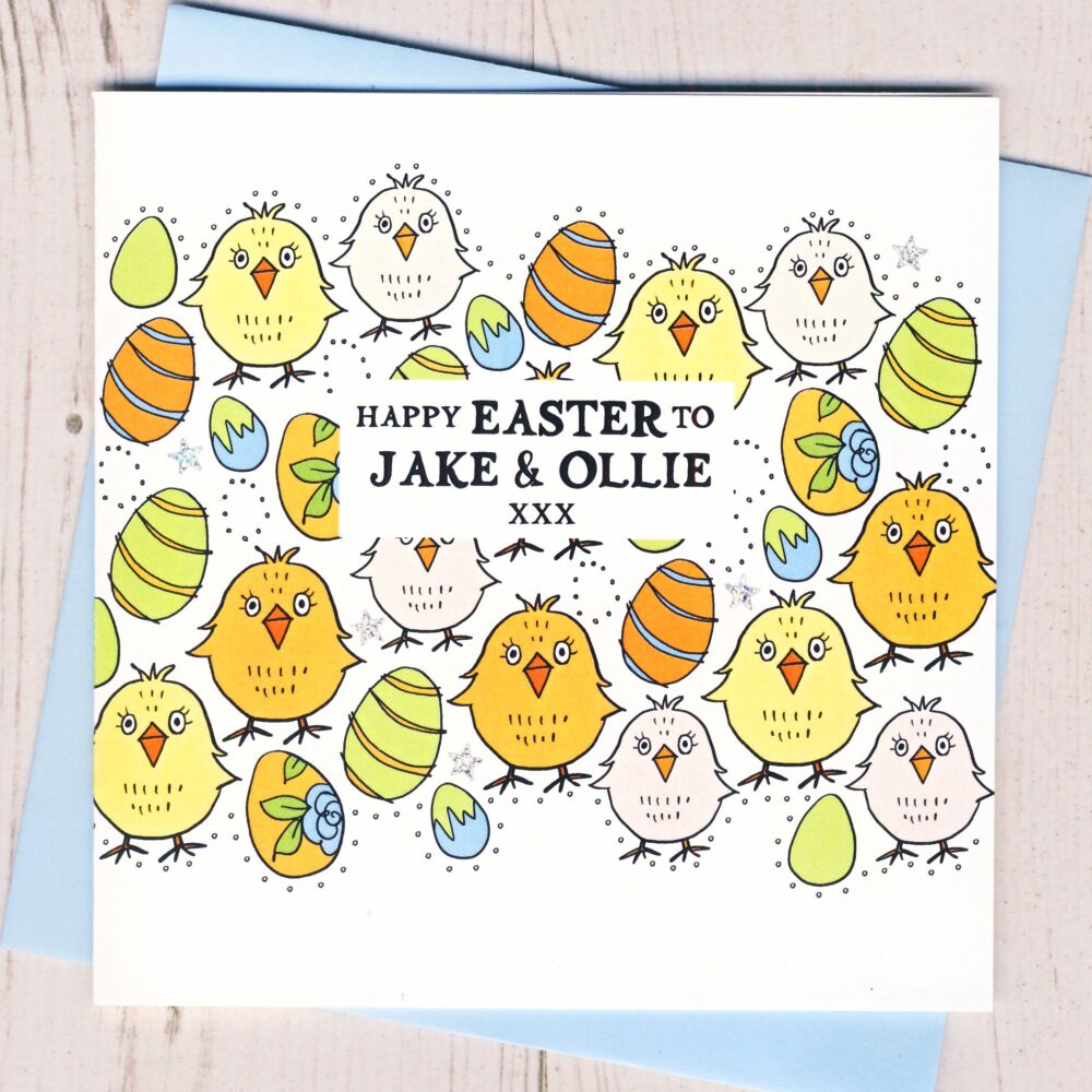 <!-- 001        -->Personalised Easter Chicks Card