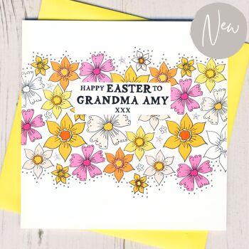 Personalised Easter Flowers Card