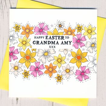 Personalised Easter Flowers Card