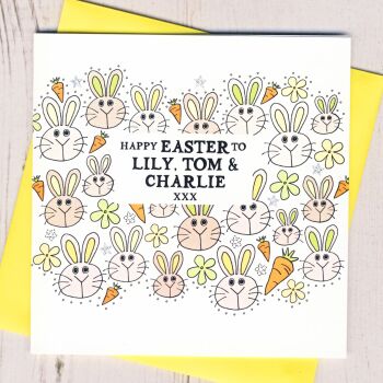 Personalised Easter Bunnies Card