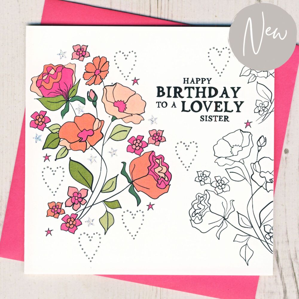 <!-- 020-->Sister Birthday Card