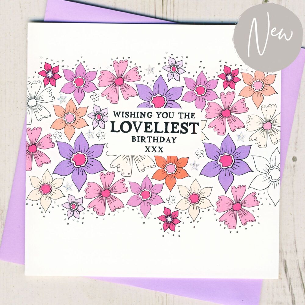 <!-- 036 --> Floral Birthday Card