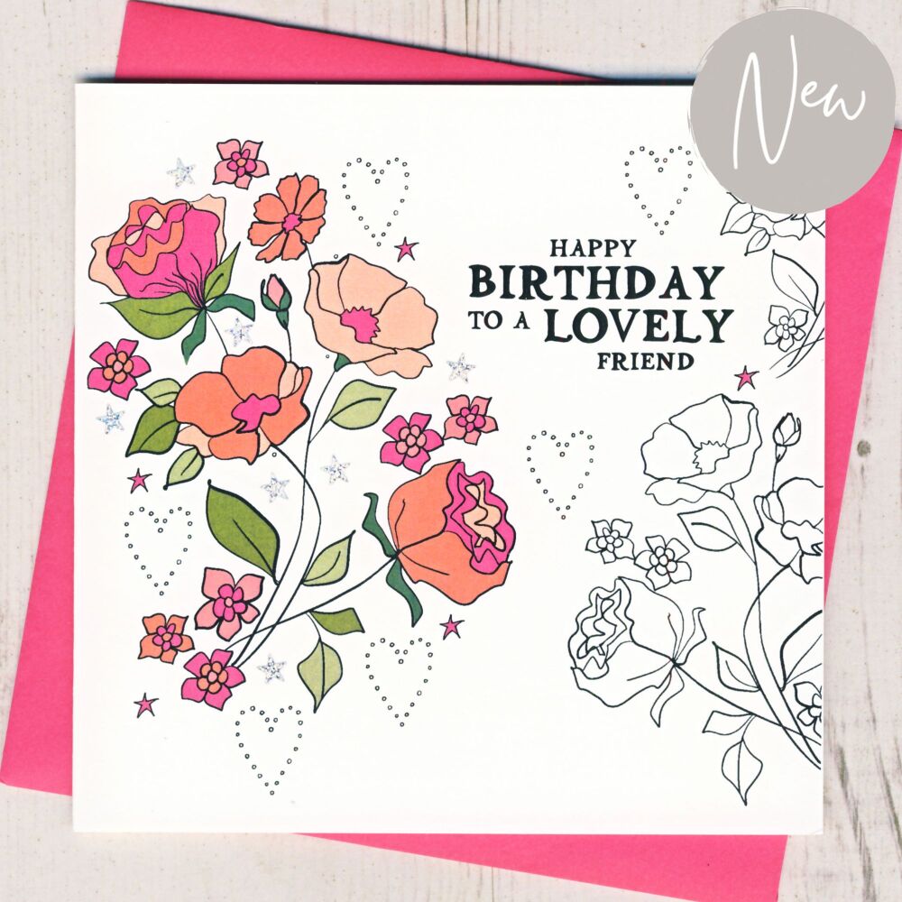 <!-- 039 --> Lovely Friend Birthday Card