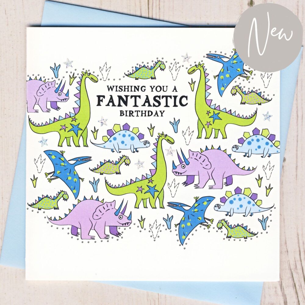 <!-- 043 --> Dinosaur Birthday Card
