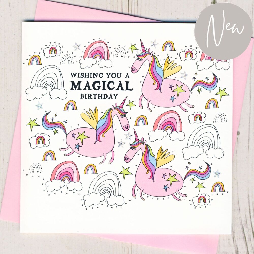 <!-- 044 --> Unicorn Birthday Card