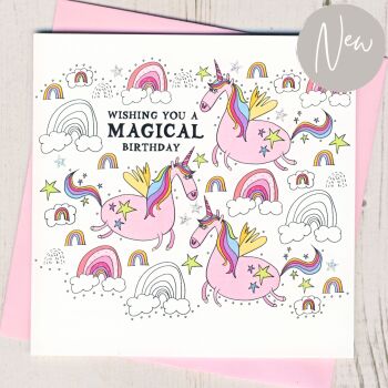  Unicorn Birthday Card