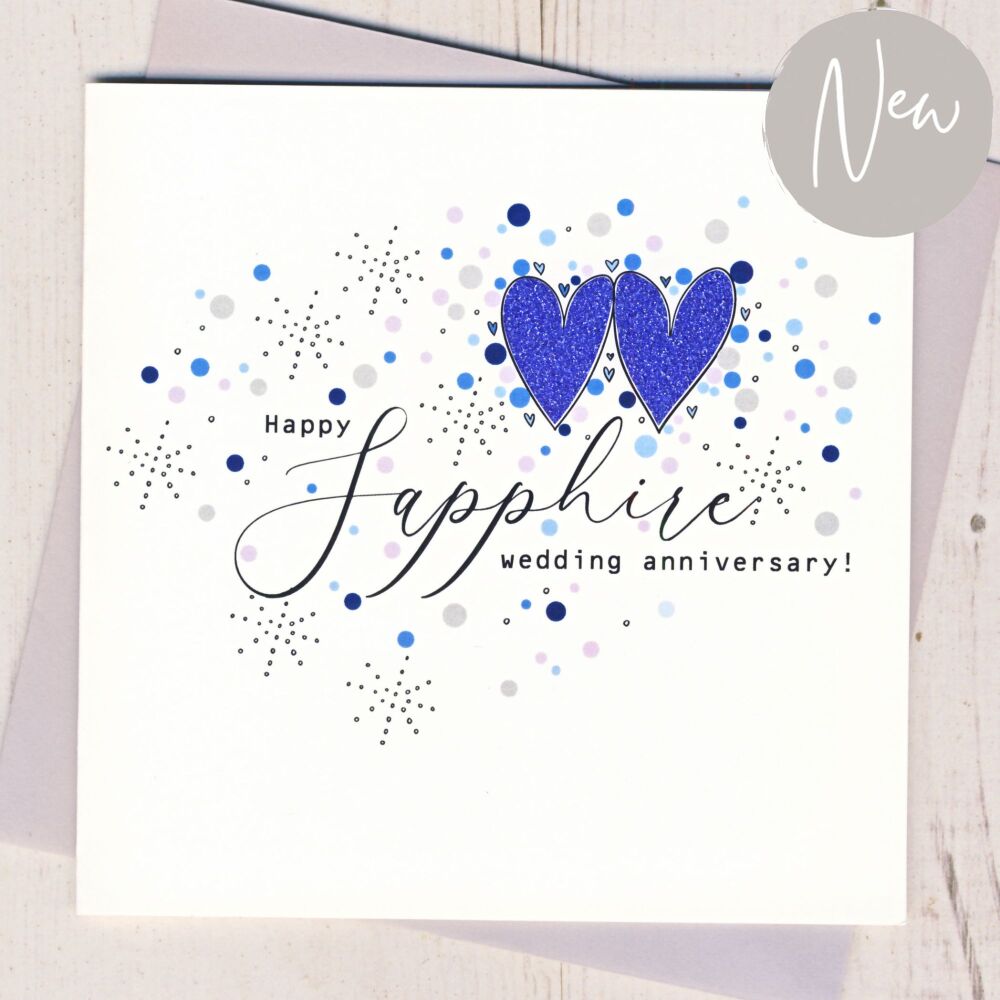 Sapphire Wedding Anniversary Card