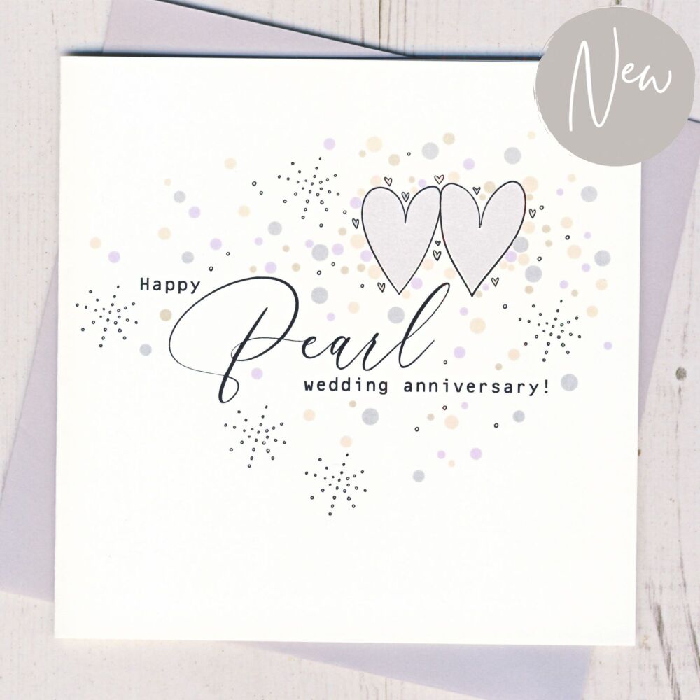 <!-- 017  -->Pearl Wedding Anniversary Card