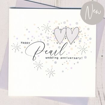 Pearl Wedding Anniversary Card