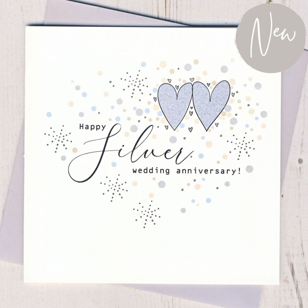 <!-- 021  -->Silver Wedding Anniversary Card