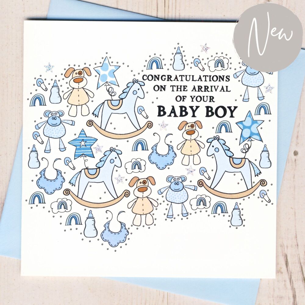 <!-- 028 -->A New Baby Boy Card