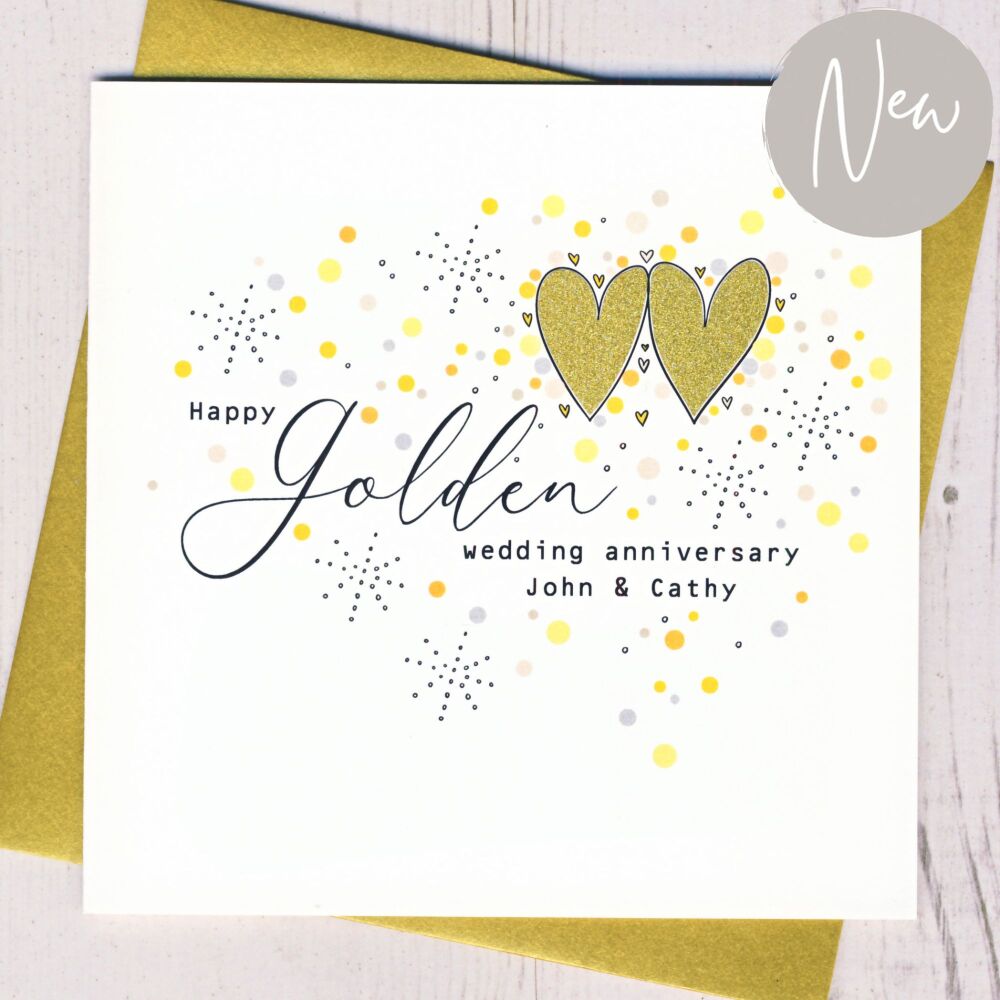 <!-- 007 -->Personalised Golden Wedding Anniversary Card
