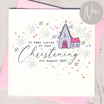 Personalised Girl's Christening Card