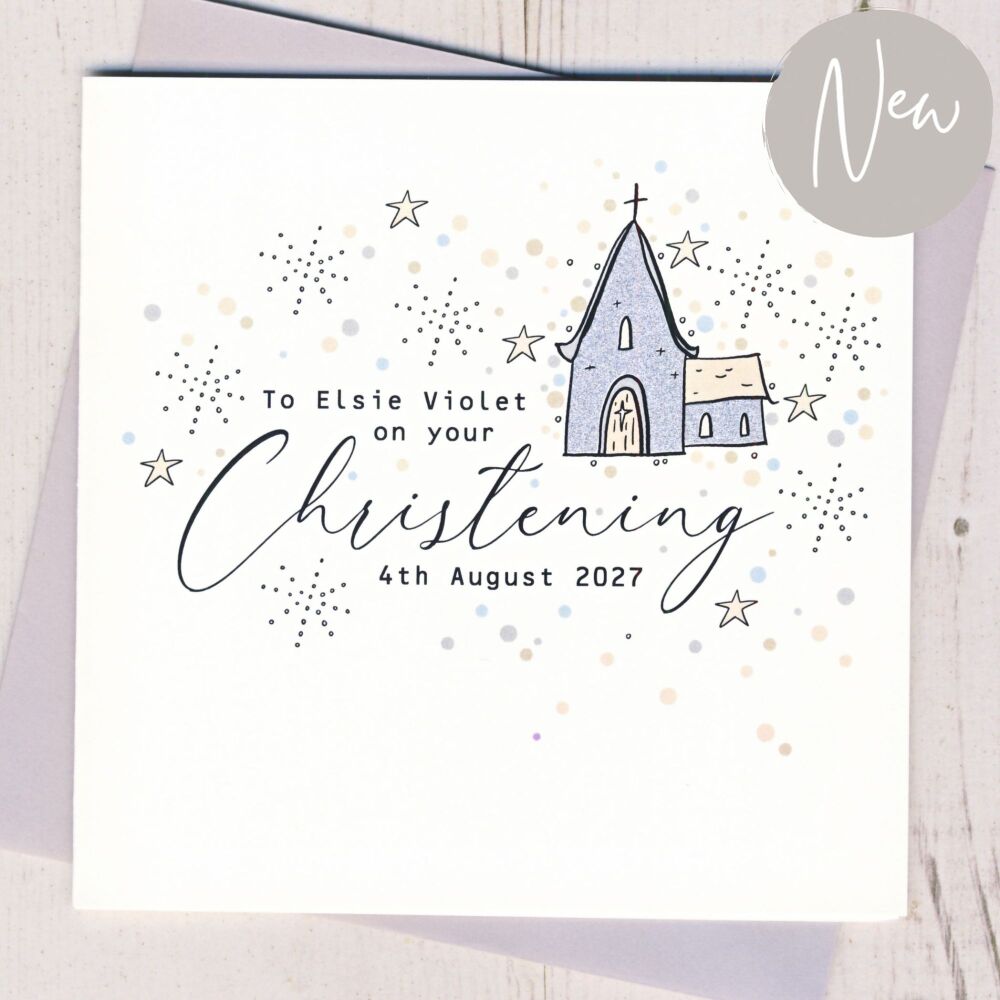 <!-- 018 -->Personalised Christening Card