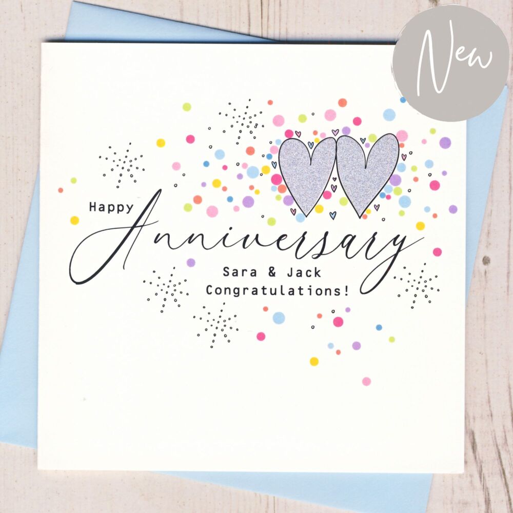 <!-- 025 -->Personalised Happy Anniversary Card