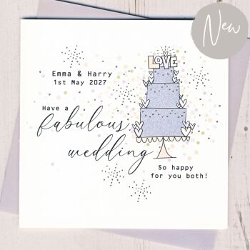 Personalised Wedding Cake Card