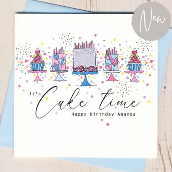 Personalised Cake Time Birthday Card