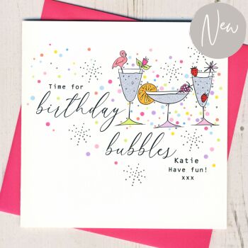  Personalised Birthday Bubbles Card