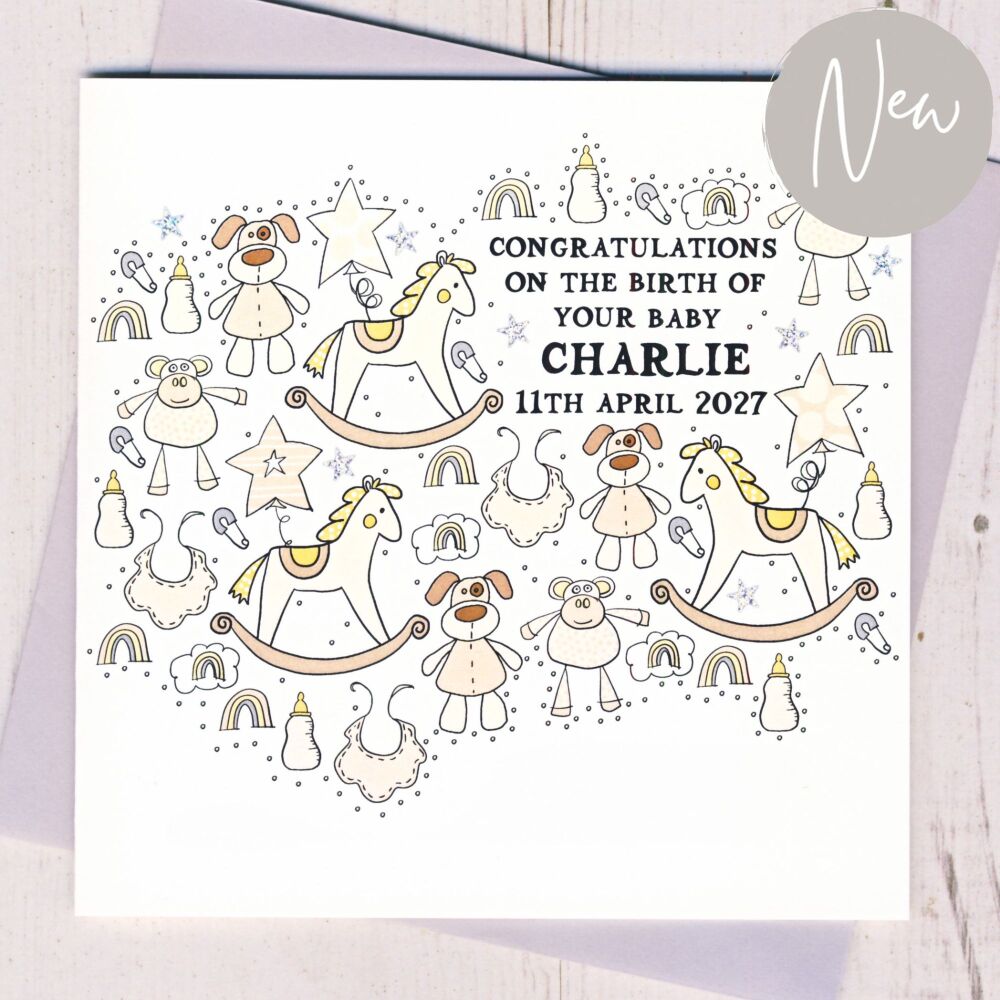 <!-- 022 -->Personalised New Baby Card