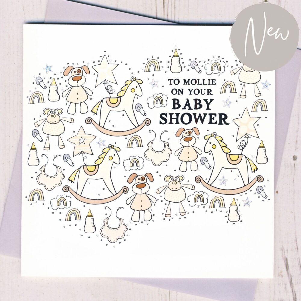 <!-- 007 -->Personalised Baby Shower Card