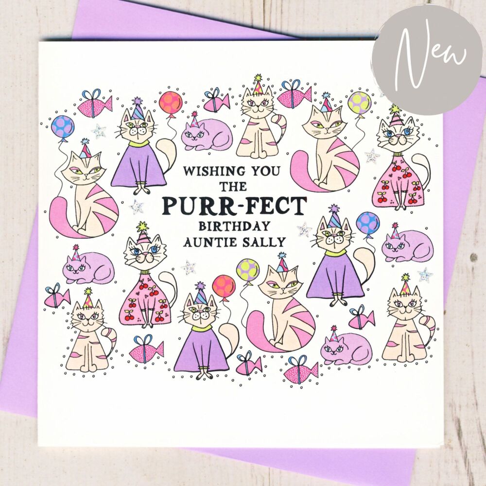 <!-- 034 --> Personalised Purr-fect Birthday Card
