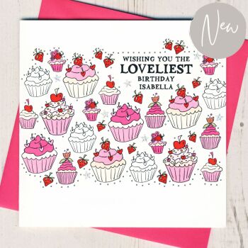  Personalised Cupcake Birthday Card