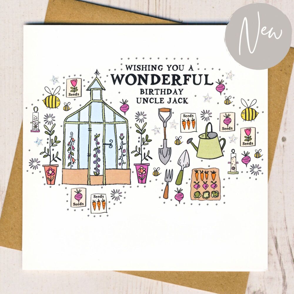<!-- 037 --> Personalised Gardening Birthday Card