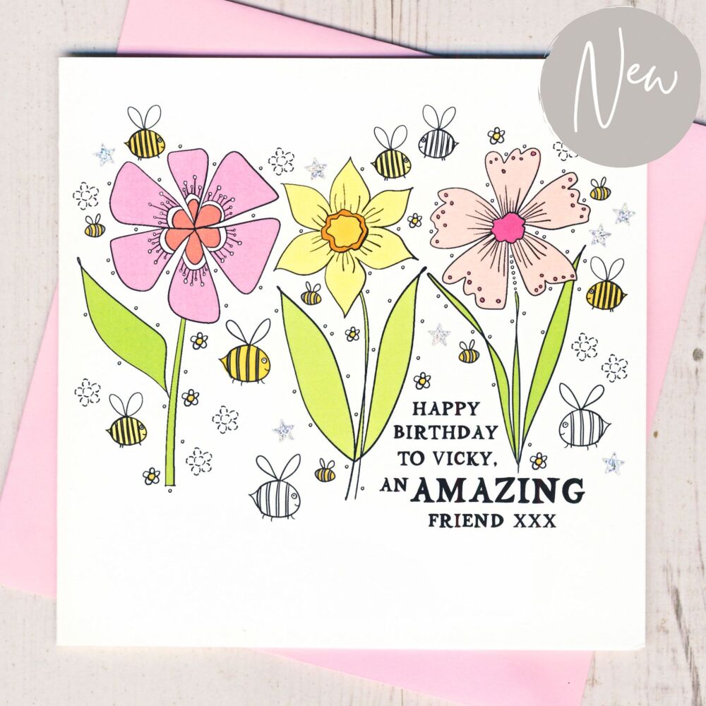 <!-- 039 --> Personalised Friend Birthday Card