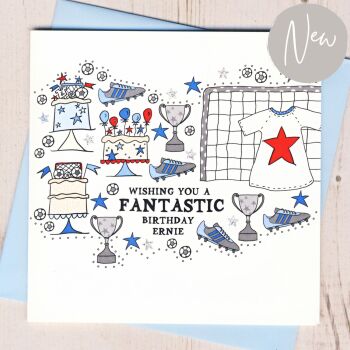  Personalised Football Birthday Card