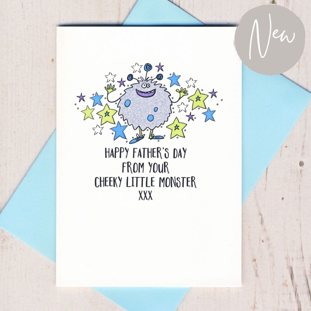 <!-- 003 -->   Happy Father's Day From Yours Little Monster Card