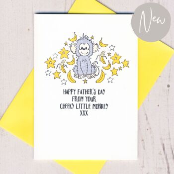      Happy Father's Day From Your Little Monkey Card