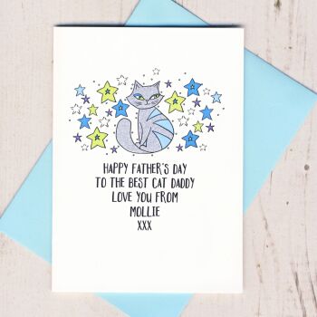 Personalised Happy Father's Day To The Best Cat Daddy Card