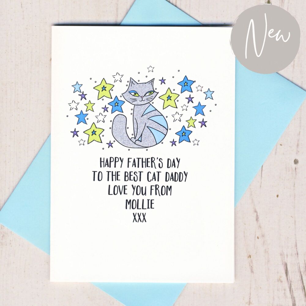 <!-- 003 -->Personalised Happy Father's Day To The Best Cat Daddy Card