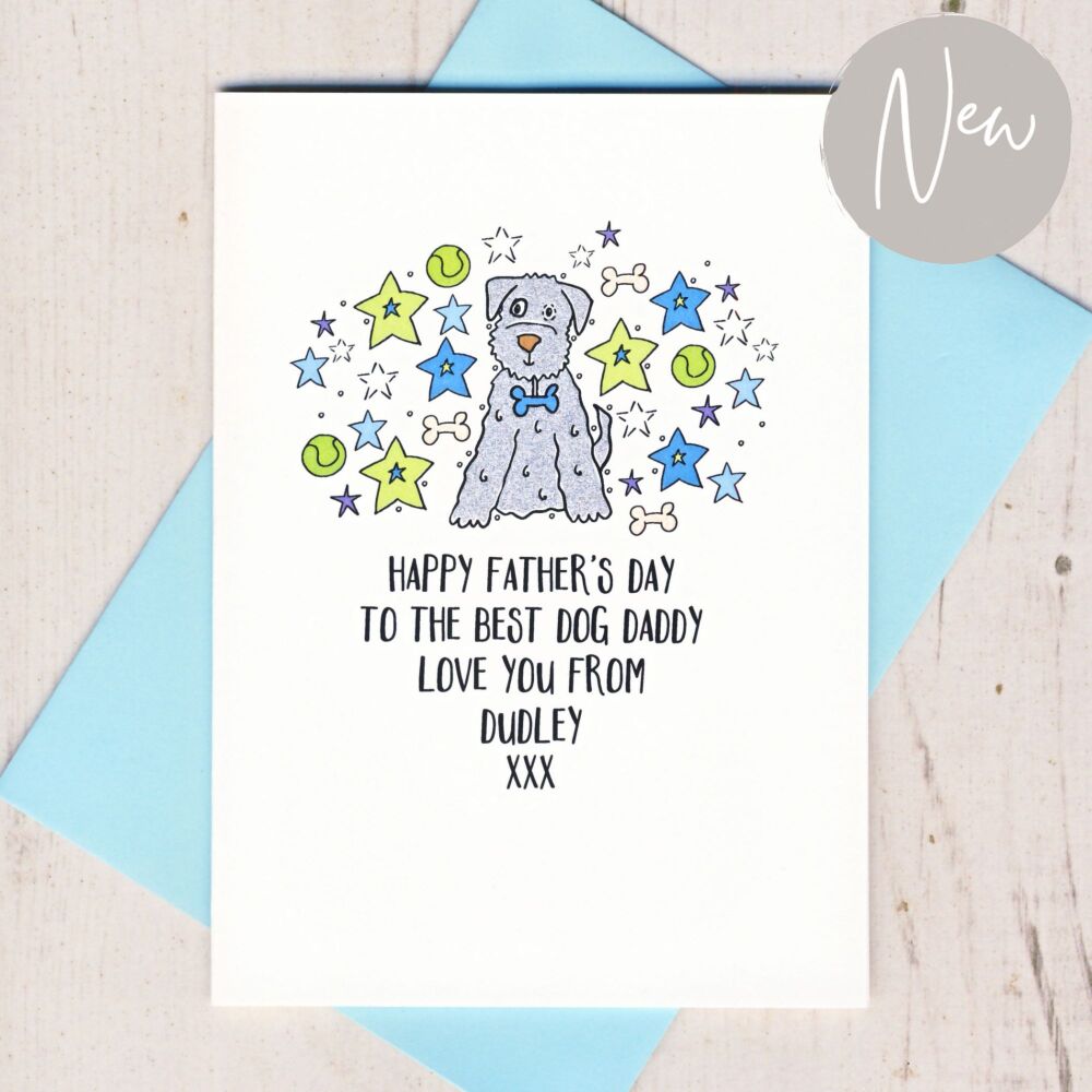 <!-- 003 --> Personalised Happy Father's Day To The Best Dog Daddy Card