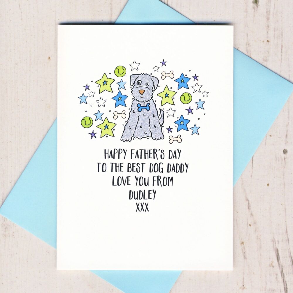 <!-- 003 --> Personalised Happy Father's Day To The Best Dog Daddy Card