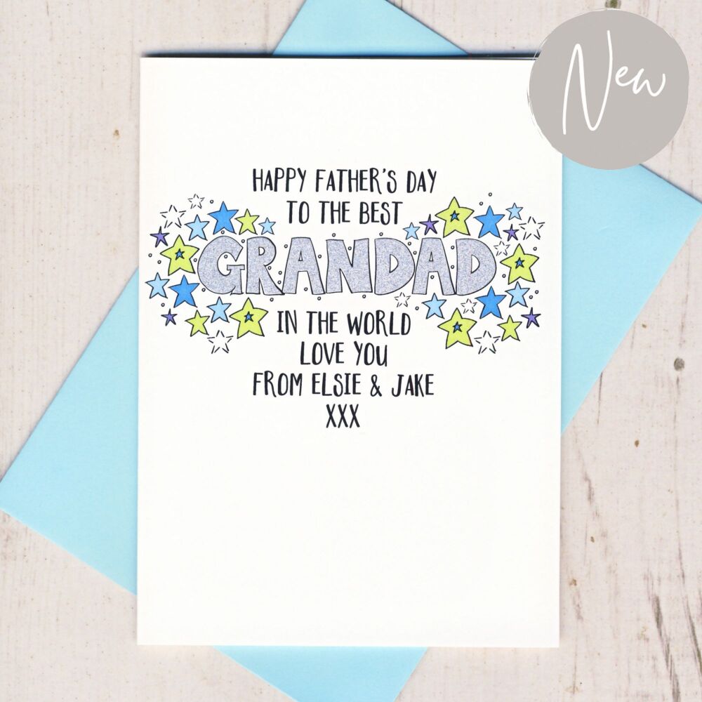 <!-- 003 -->  Personalised Happy Father's Day To The Best Grandad Card