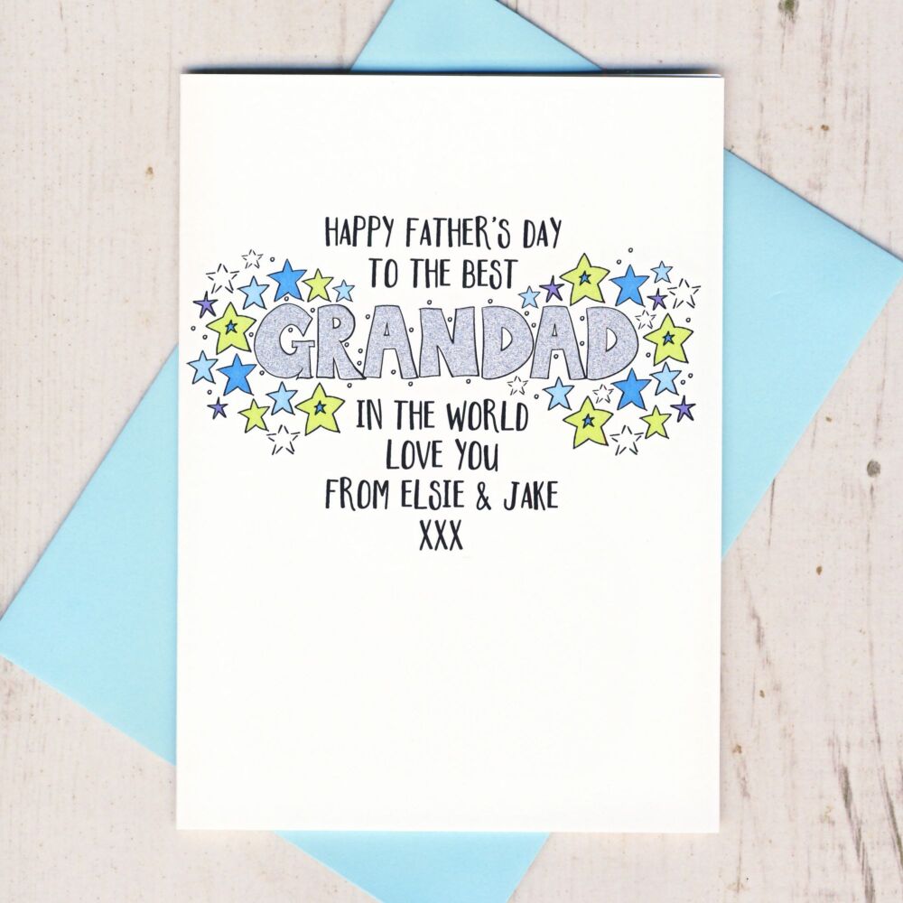 <!-- 003 -->  Personalised Happy Father's Day To The Best Grandad Card