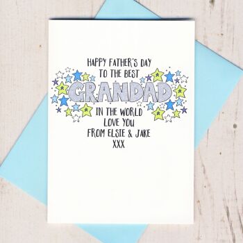   Personalised Happy Father's Day To The Best Grandad Card