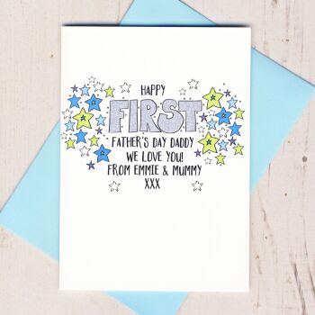    Personalised Happy First Father's Day Card