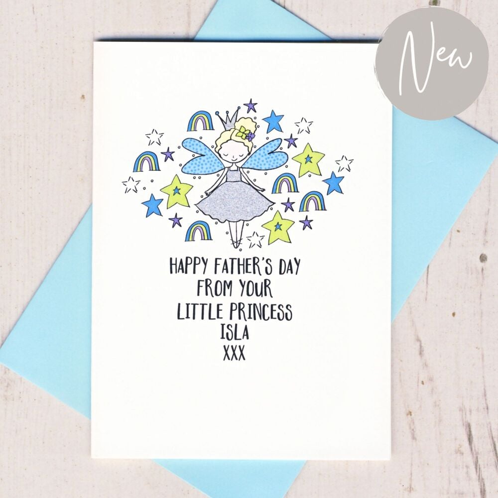 <!-- 003 -->    Personalised Happy Father's Day From Your Little Princess C