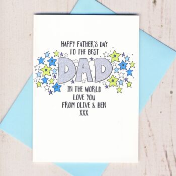          Personalised Happy Father's Day Dad Card